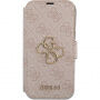 Guess 4G Metal Logo сгъваем калъф за iPhone 15 Pro - розово