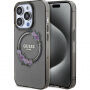 Guess Flowers Ring Glossy Logo калъф с MagSafe за iPhone 13 Pro Max - сив
