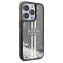 Guess Liquid Glitter Gold Stripe калъф за iPhone 15 Pro Max - сив