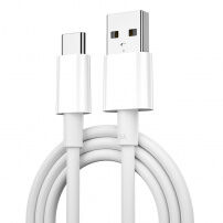 Wiwu Wi-C007 кабел за бързо зареждане и пренос на данни USB-A / USB-C за iPhone / iPad / MacBook / AirPods - 1,2 м - бял