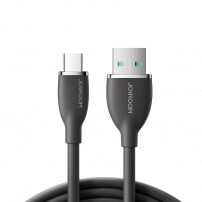JOYROOM SA29-AC3 силиконов кабел за зареждане и пренос на данни USB-A / USB-C за iPhone / iPad / MacBook / AirPods - 2 м - черен