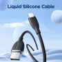 JOYROOM SA29-AC3 силиконов кабел за зареждане и пренос на данни USB-A / USB-C за iPhone / iPad / MacBook / AirPods - 2 м - черен