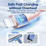 JOYROOM SA29-CL3 силиконов кабел за зареждане и пренос на данни 30W USB-C / Lightning за iPhone / iPad / iPod / AirPods - 2 м - розов