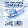 JOYROOM SA29-CL3 силиконов кабел за зареждане и пренос на данни 30W USB-C / Lightning за iPhone / iPad / iPod / AirPods - 2 м - виолетов
