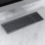 Безжична Bluetooth клавиатура с нумерична клавиатура - сива
