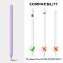 Силиконов калъф AhaStyle за Apple Pencil (USB-C) - виолетов