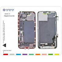 Магнитна сервизна подложка за ремонт на iPhone 13 - бял