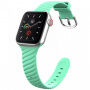 Сплетена силиконова каишка за Apple Watch 42mm / 41mm / 40mm / 38mm - ментово зелена