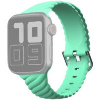 Сплетена силиконова каишка за Apple Watch 42mm / 41mm / 40mm / 38mm - ментово зелена