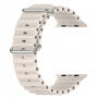 Силиконова океанска каишка за Apple Watch Ultra 49mm / 46mm / 45mm / 44mm / 42mm - бежов