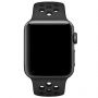 Силиконова каишка за Apple Watch 42mm / 41mm / 40mm / 38mm - черна-сива