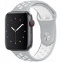 Силиконова каишка за Apple Watch Ultra 49mm / 46mm / 45mm / 44mm / 42mm - сива-бяла