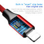 BASEUS lightning / USB-C кабел за iPhone - 2m - червена