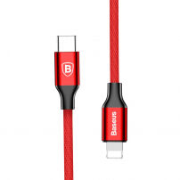 BASEUS lightning / USB-C кабел за iPhone - 2m - червена