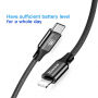 BASEUS lightning / USB-C кабел за iPhone - 2m - черна