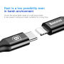 BASEUS lightning / USB-C кабел за iPhone - 2m - черна