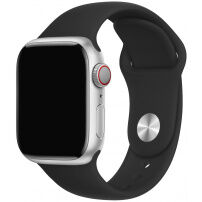 Силиконова каишка с къса и дълга лента за Apple Watch 42mm / 41mm / 40mm / 38mm - черен