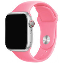 Силиконова каишка с къса и дълга лента за Apple Watch 42mm / 41mm / 40mm / 38mm - ягодово розово