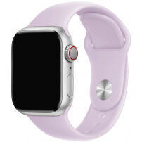 Силиконова каишка с къса и дълга лента за Apple Watch 42mm / 41mm / 40mm / 38mm - люляков