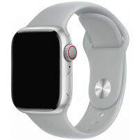 Силиконова каишка с къса и дълга лента за Apple Watch 42mm / 41mm / 40mm / 38mm - светло сив