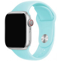 Силиконова каишка с къса и дълга лента за Apple Watch 42mm / 41mm / 40mm / 38mm - светлосин