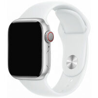 Силиконова каишка с къса и дълга лента за Apple Watch 42mm / 41mm / 40mm / 38mm - бял