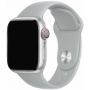 Силиконова каишка с по-къса и по-дълга катарама за Apple Watch Ultra 49mm / 46mm / 45mm / 44mm / 42mm - светло сиво