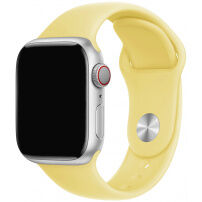 Силиконова каишка с къса и дълга лента за Apple Watch 42mm / 41mm / 40mm / 38mm - жълт