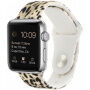 Силиконова каишка с мотив гепард за Apple Watch Ultra 49mm / 46mm / 45mm / 44mm / 42mm - бежова