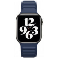 Силиконова каишка с магнитна закопчалка за Apple Watch 42mm / 41mm / 40mm / 38mm - тъмносин
