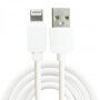 Кабел USB-A / Lightning за синхронизиране и зареждане за iPhone / iPad / iPod / AirPods - 1 m - бял