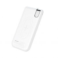 BASEUS външна батерия 10000mAh с безжично зареждане - бяла