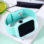 Силиконова каишка със силиконов калъф за Apple Watch 41мм / 40мм - зелен