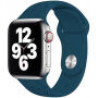 Силиконова каишка с отпечатъци за Apple Watch 42mm / 41mm / 40mm / 38mm - тъмносин