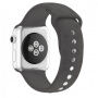 Силиконова каишка с отпечатъци за Apple Watch 42mm / 41mm / 40mm / 38mm - сиво-кафяв