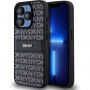 DKNY Repeat Pattern Tonal Stripe калъф за iPhone 15 Pro - черен