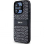 DKNY Repeat Pattern Tonal Stripe калъф за iPhone 15 Pro - черен