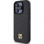 DKNY Repeat Pattern Stack Logo калъф с MagSafe за iPhone 15 Pro Max - черен