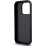 DKNY Silver Metal Logo калъф с MagSafe за iPhone 15 Pro - черен