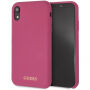 Guess Silicone Gold Logo case кейс за iPhone XR - розова