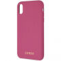 Guess Silicone Gold Logo case кейс за iPhone XR - розова