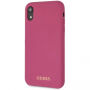Guess Silicone Gold Logo case кейс за iPhone XR - розова