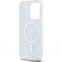 DKNY Repeat Pattern Tonal Stripe калъф с MagSafe за iPhone 15 Pro - тъмносин