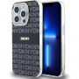 DKNY Repeat Pattern Tonal Stripe калъф с MagSafe за iPhone 15 Pro - черен