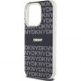 DKNY Repeat Pattern Tonal Stripe калъф с MagSafe за iPhone 15 Pro - черен