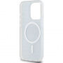 DKNY Repeat Pattern Tonal Stripe калъф с MagSafe за iPhone 15 Pro - черен