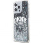 DKNY Liquid Glitter Arch Logo калъф за iPhone 13 Pro Max - черен