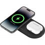 BELKIN BOOST CHARGE PRO Qi2 2v1 магнитна подложка за зареждане за iPhone / AirPods - черна