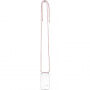 FIXED Pure Neck прозрачен калъф с връзка за iPhone 12 / 12 Pro - розов