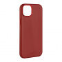 FIXED MagLeather кожен калъф с MagSafe за iPhone 13 - червен